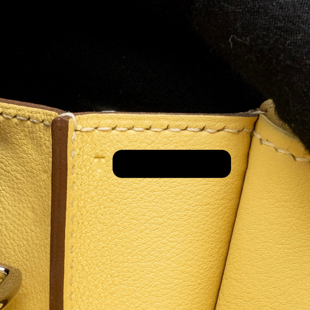 HERMES MINI HALZAN 22 SWIFT 1Z JAUNE POUSSIN SHW