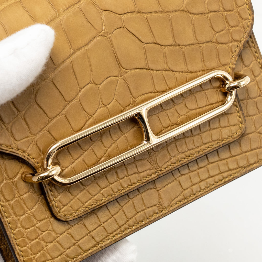 HERMES ROULIS SLIM ALLIGATOR MISSISSIPPIENSIS MAT KRAFT LGHW