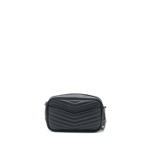 SAINT LAURENT/YSL MINI LOU BAG CALFSKIN BLACK SHW