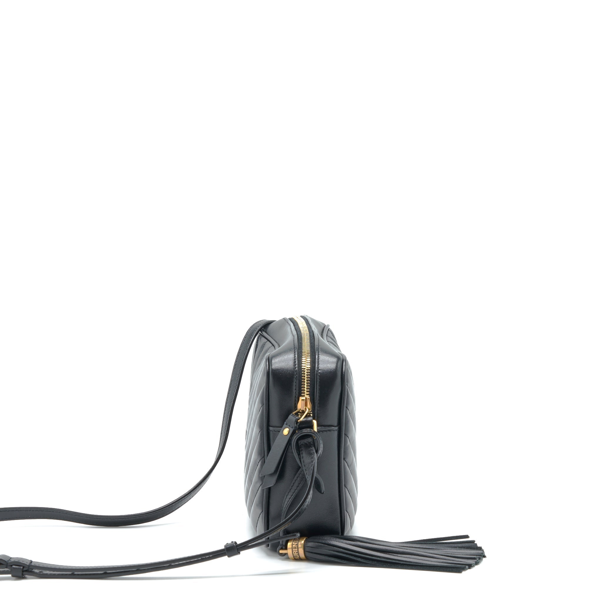 SAINT LAURENT/ YSL LOU CAMERA BAG CALFSKIN BLACK GHW