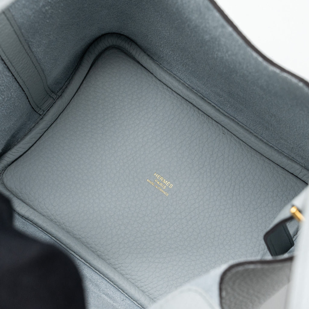HERMES PICOTIN 18 CLEMENCE BLUE PALE GHW