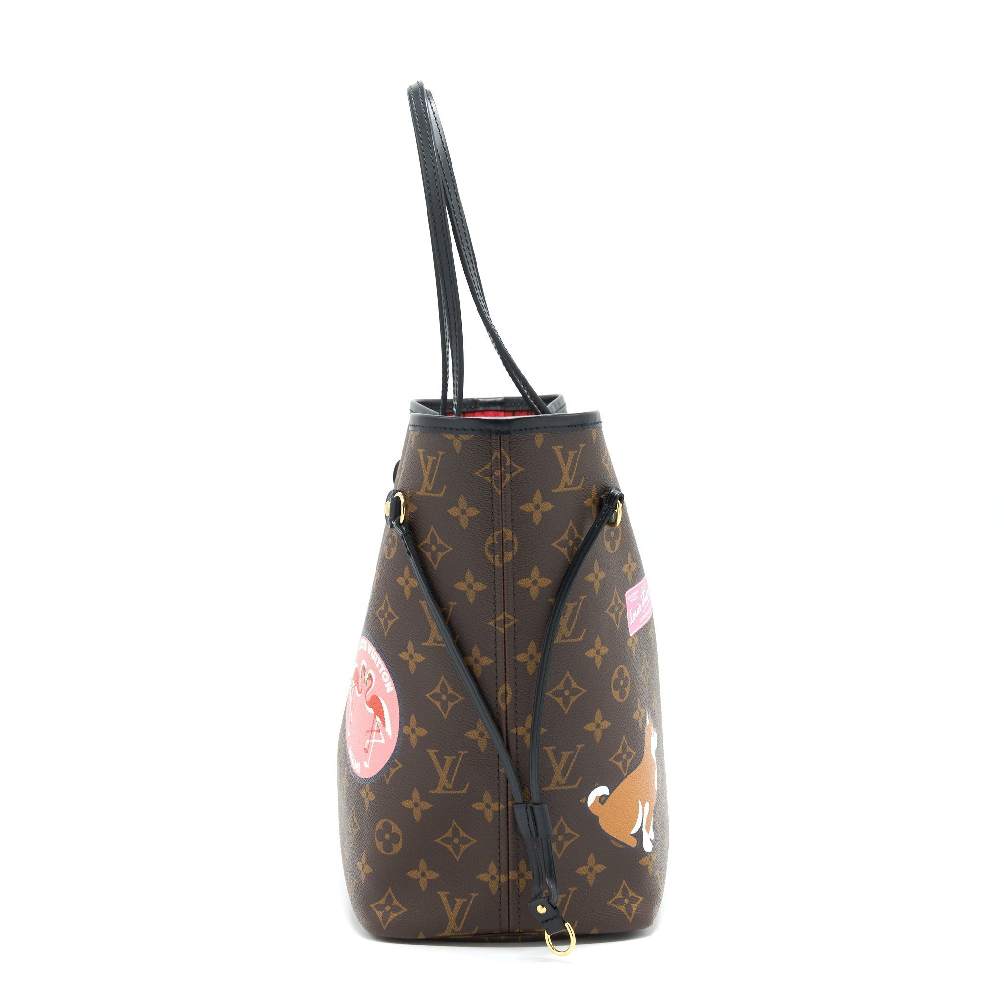 LOUIS VUITTON NEVERFULL MM MY LV WORLD TOUR MONOGRAM CANVAS/ BLACK