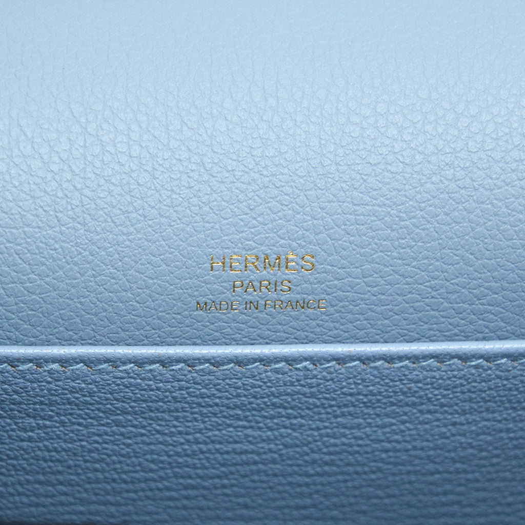 Hermes Mini Roulis Evercolor Bleu Lin GHW