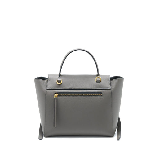 CELINE MICRO BELT BAG GRAINED CALFSKIN GREY GHW