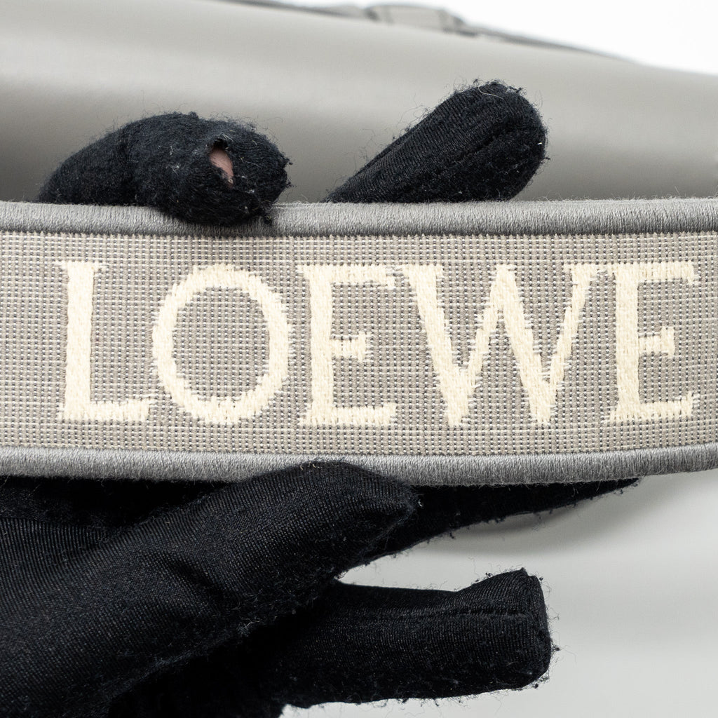 LOEWE MINI GATE DUAL BAG CALFSKIN PEARL GREY SHW