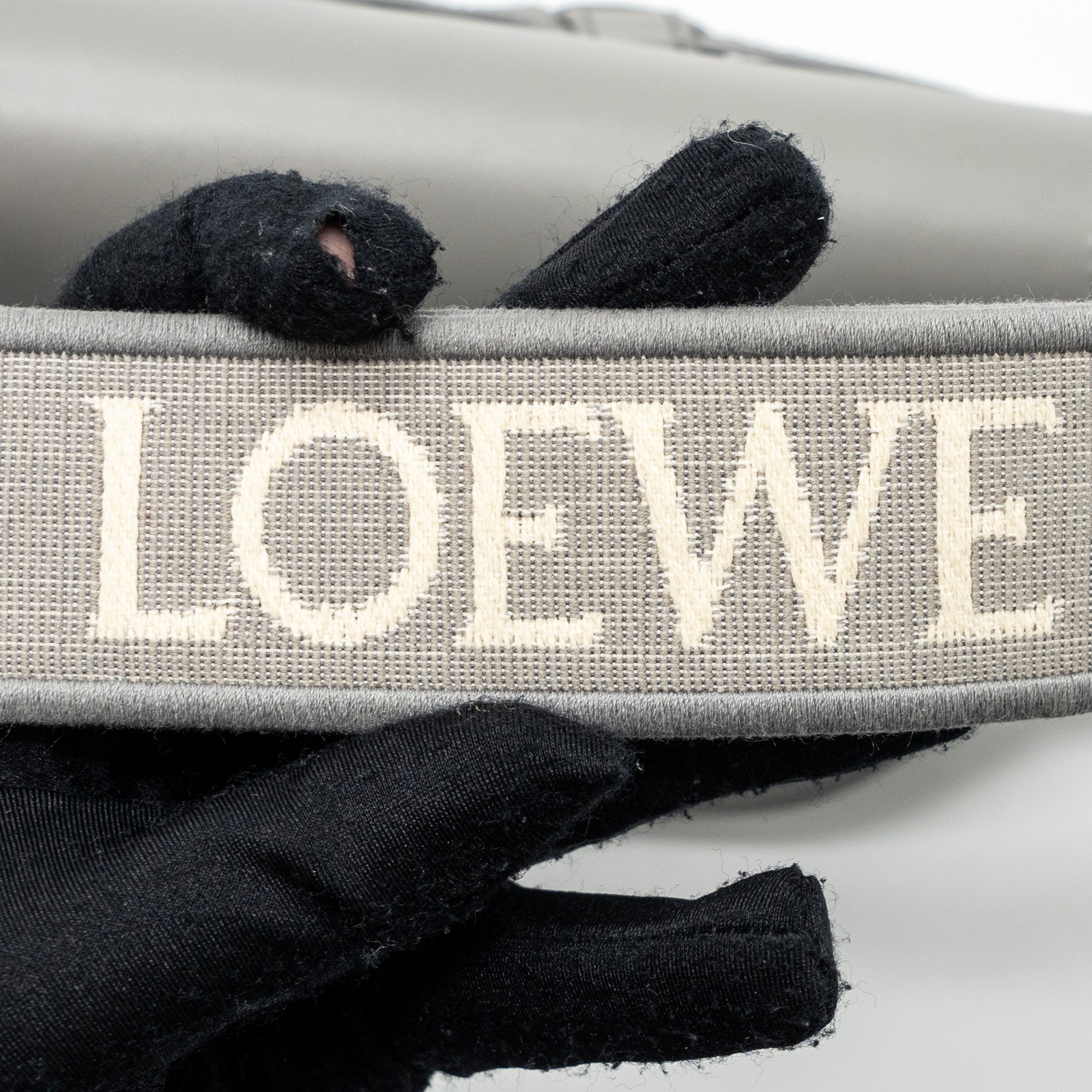 LOEWE MINI GATE DUAL BAG CALFSKIN PEARL GREY SHW