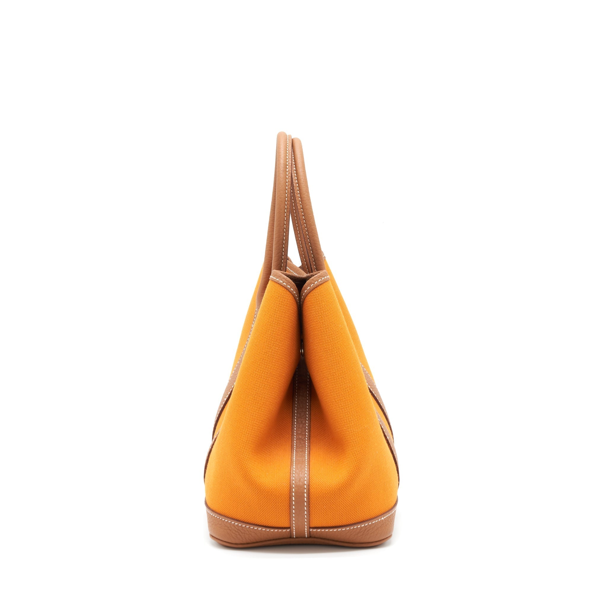 HERMES GARDEN PARTY CANVAS 30 ABRICOT / GOLD SHW