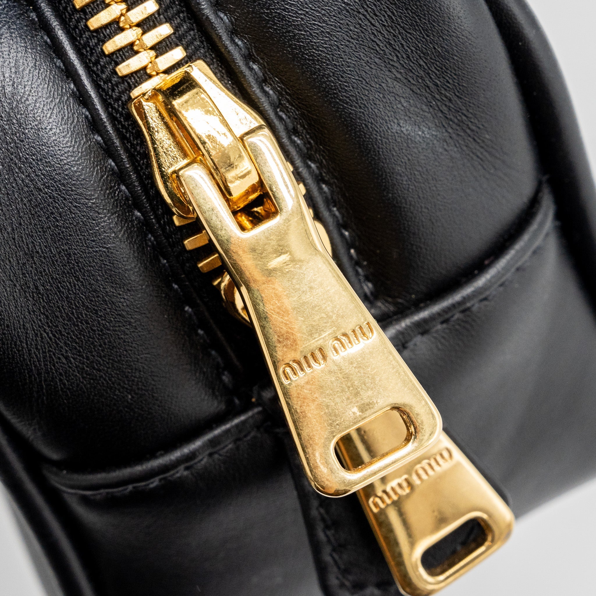 MIUMIU ARCADIE TOP HANDLE BAG BLACK GHW