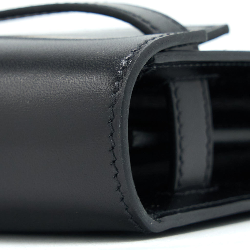 Hermes Kelly To Go Box Leather Black SHW