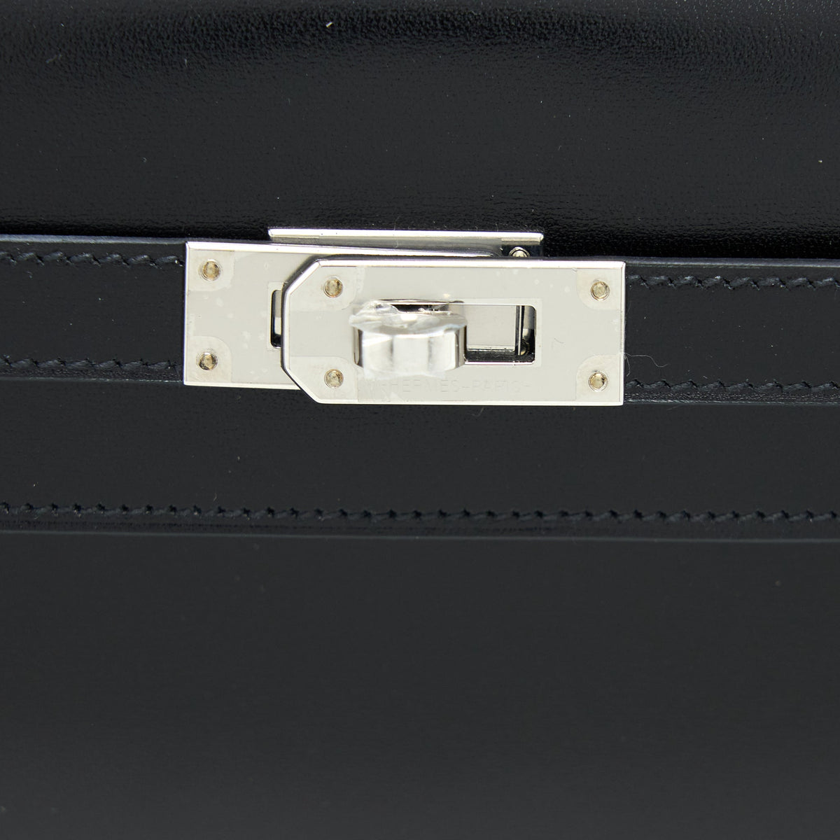 Hermes Kelly To Go Box Leather Black SHW