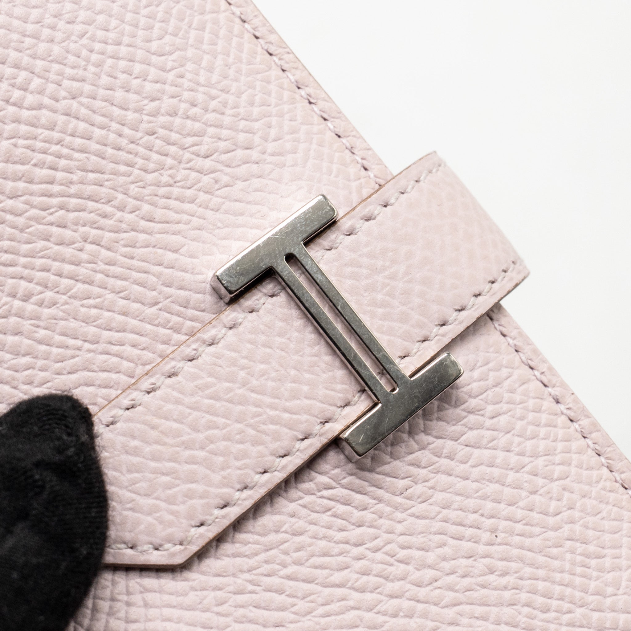 HERMES BEARN COMPACT WALLET EPSOM MAUVE PALE SHW