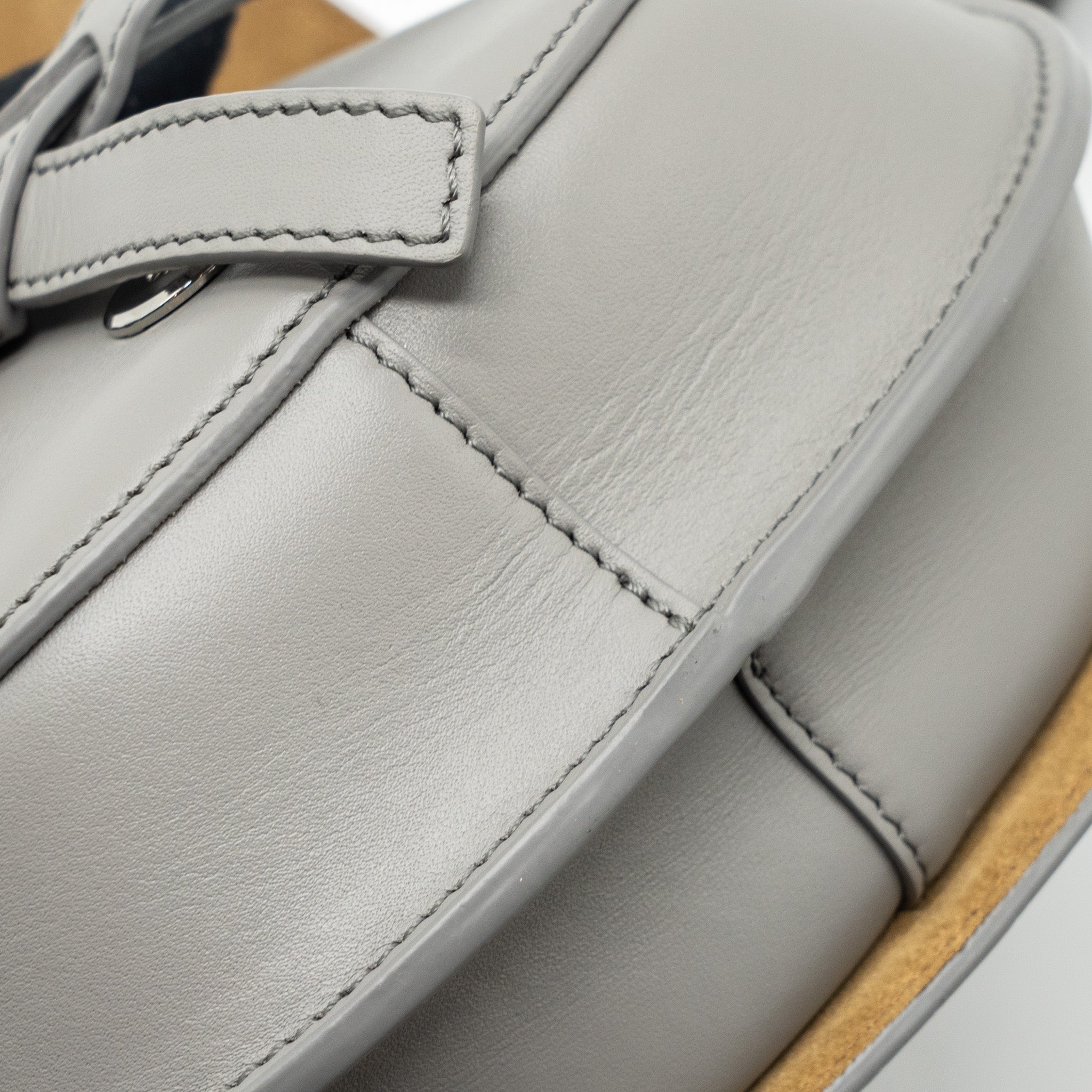 LOEWE MINI GATE DUAL BAG CALFSKIN PEARL GREY SHW