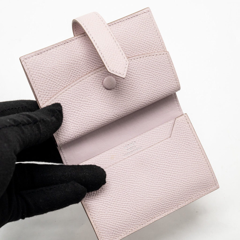 HERMES BEARN COMPACT WALLET EPSOM MAUVE PALE SHW