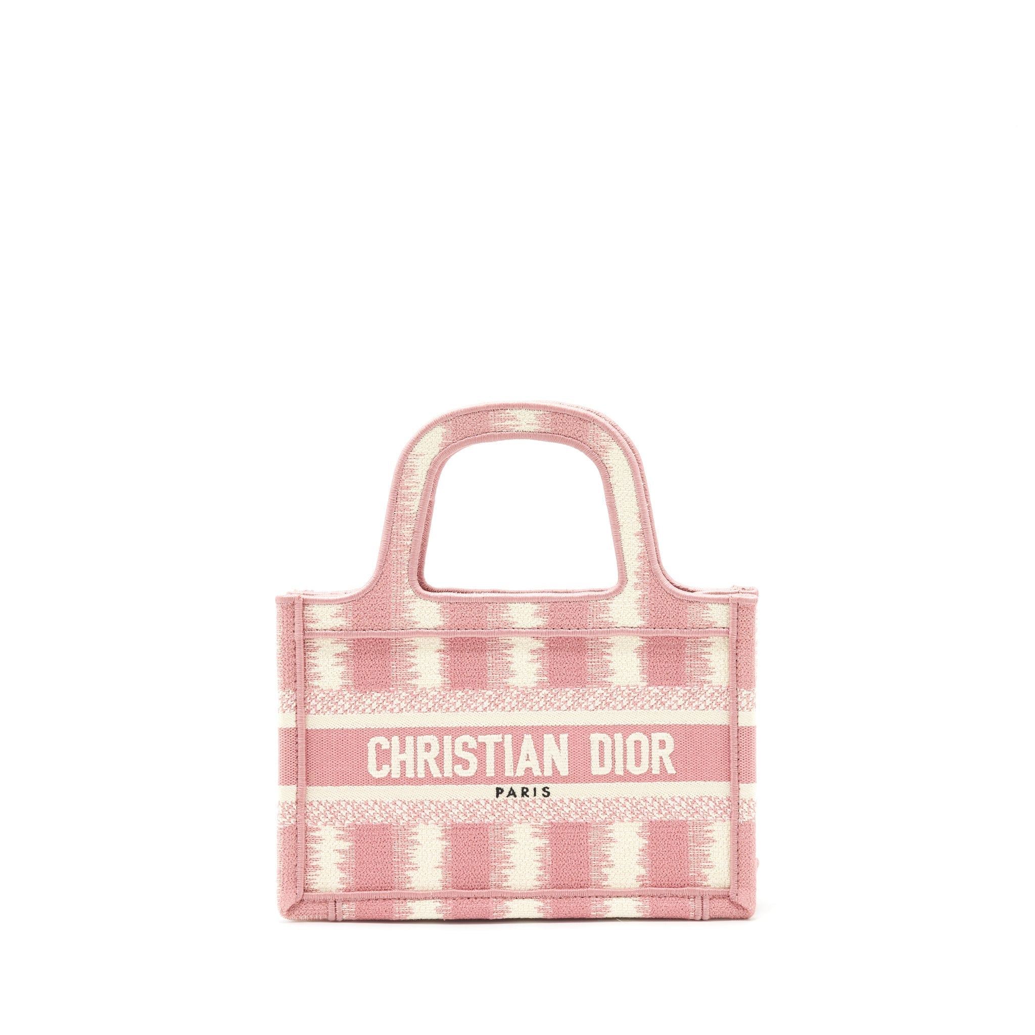 DIOR BOOK TOTE MINI BAG PINK/WHITE