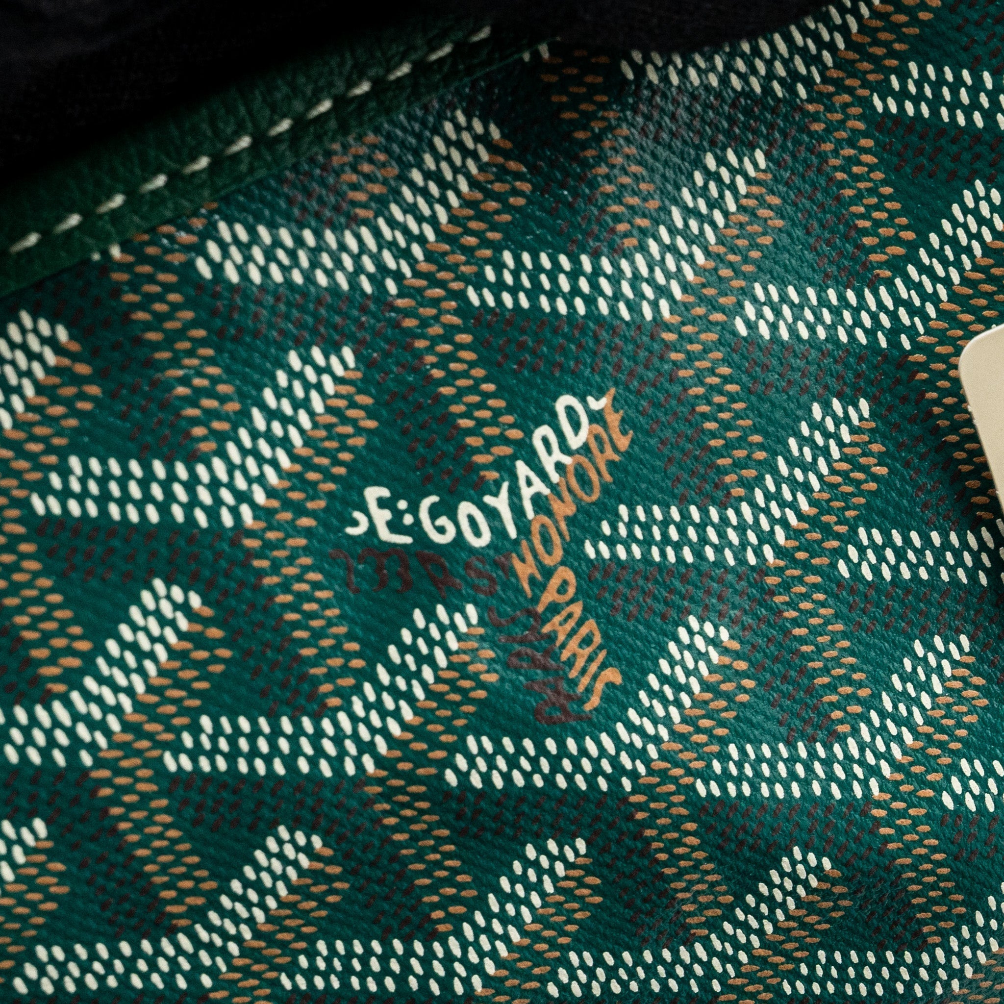 GOYARD SAINT LOUIS PM TOTE BAG CANVAS GREEN SHW