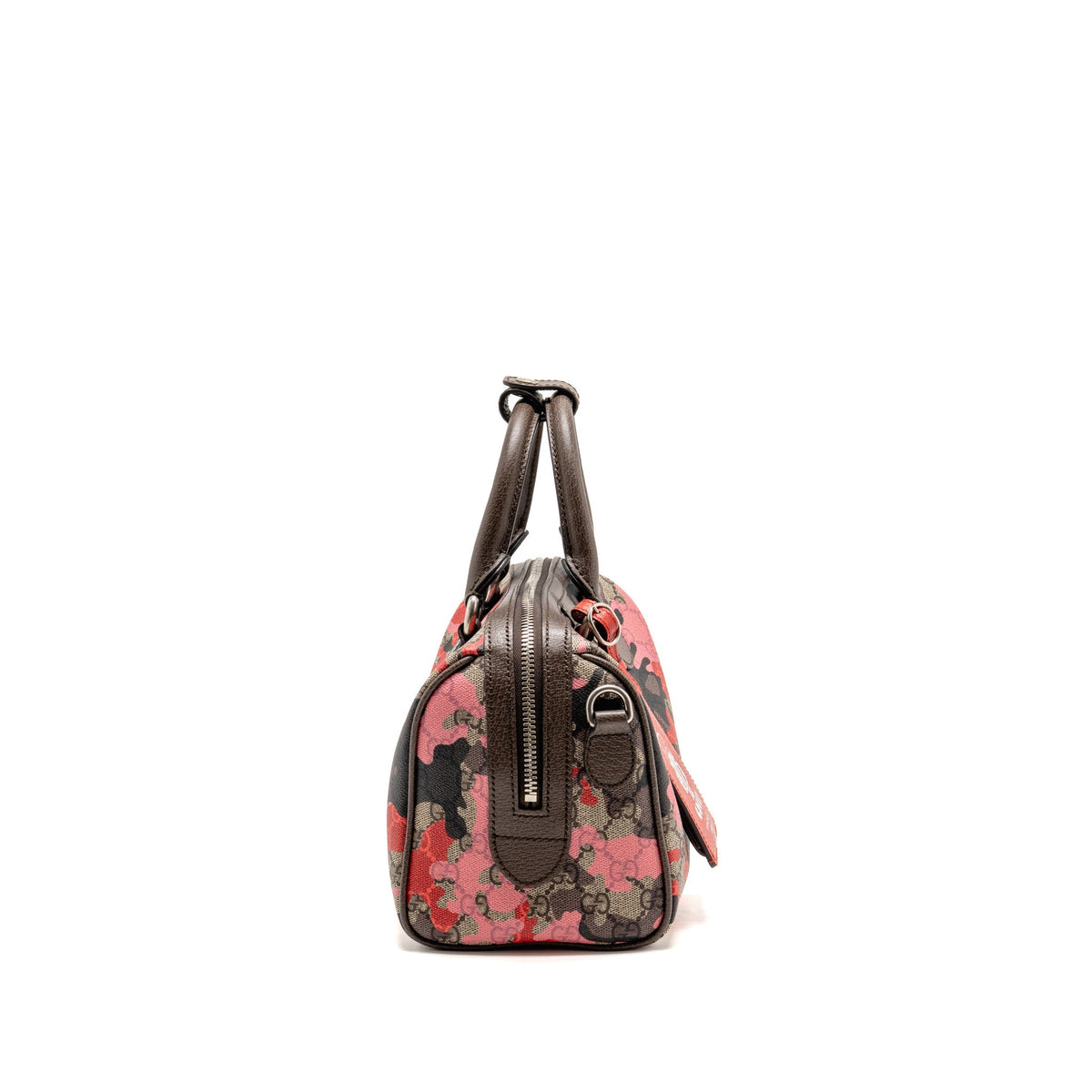 Gucci GG Camouflage Boston Bag GG Supreme Canvas/Leather Brown/Pink/Red SHW
