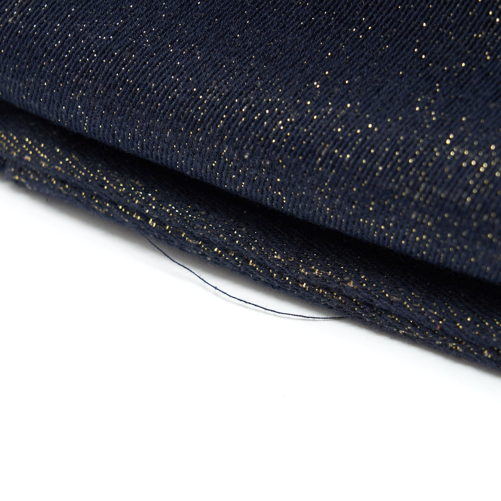 CHANEL DEAUVILLE TOTE BAG DENIM DARK BLUE/GOLD GHW