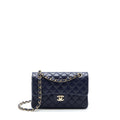 CHANEL SMALL CLASSIC FLAP BAG CAVIAR DARK BLUE LGHW