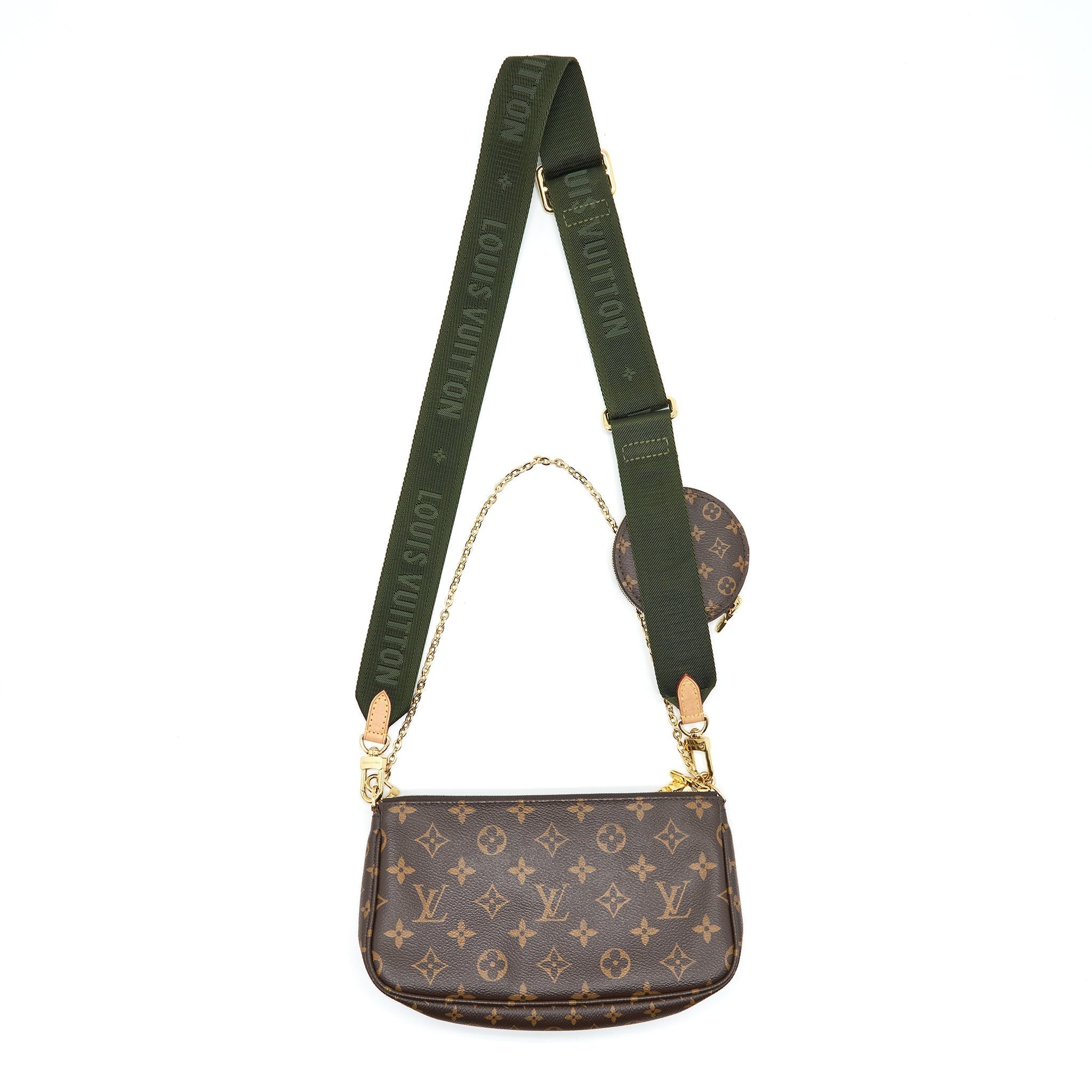 LOUIS VUITTON MULTI POCHETTE ACCESSORIES KHAKI MONOGRAM CANVAS GHW