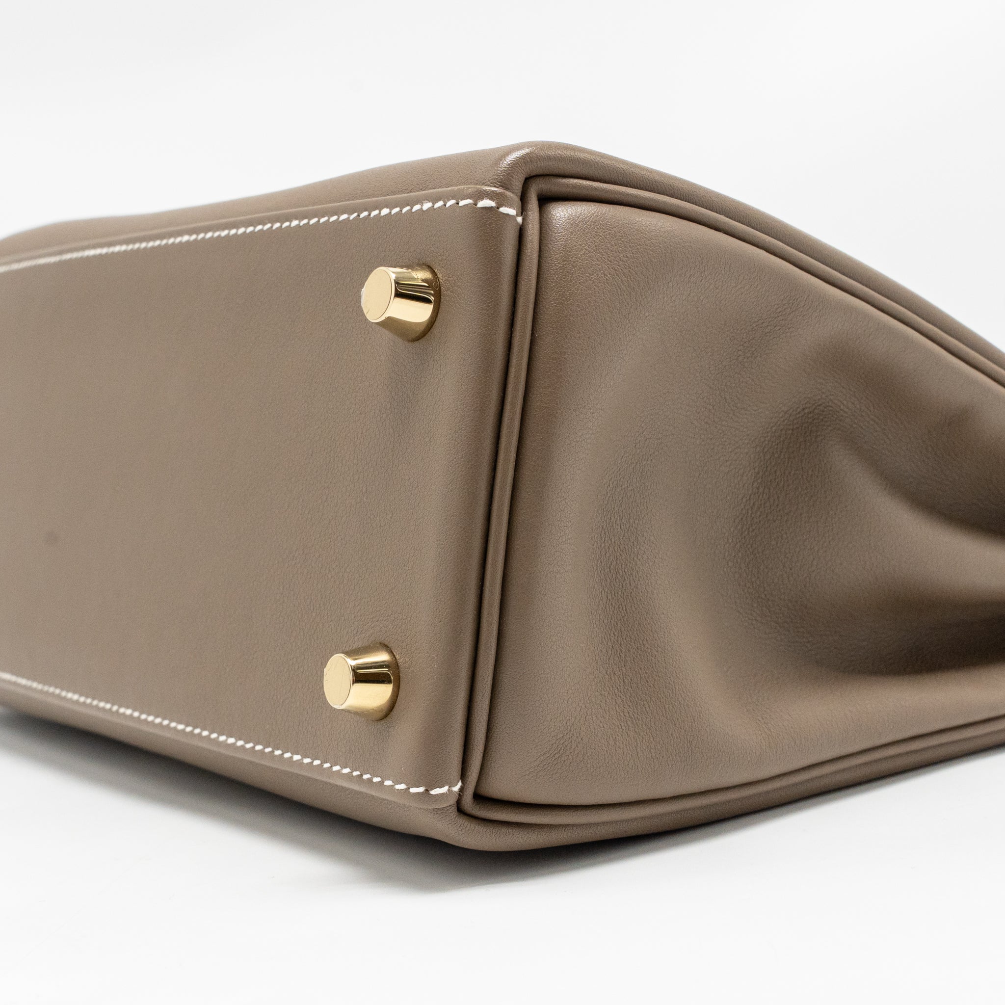 HERMES KELLY 25 SWIFT ETOUPE GHW