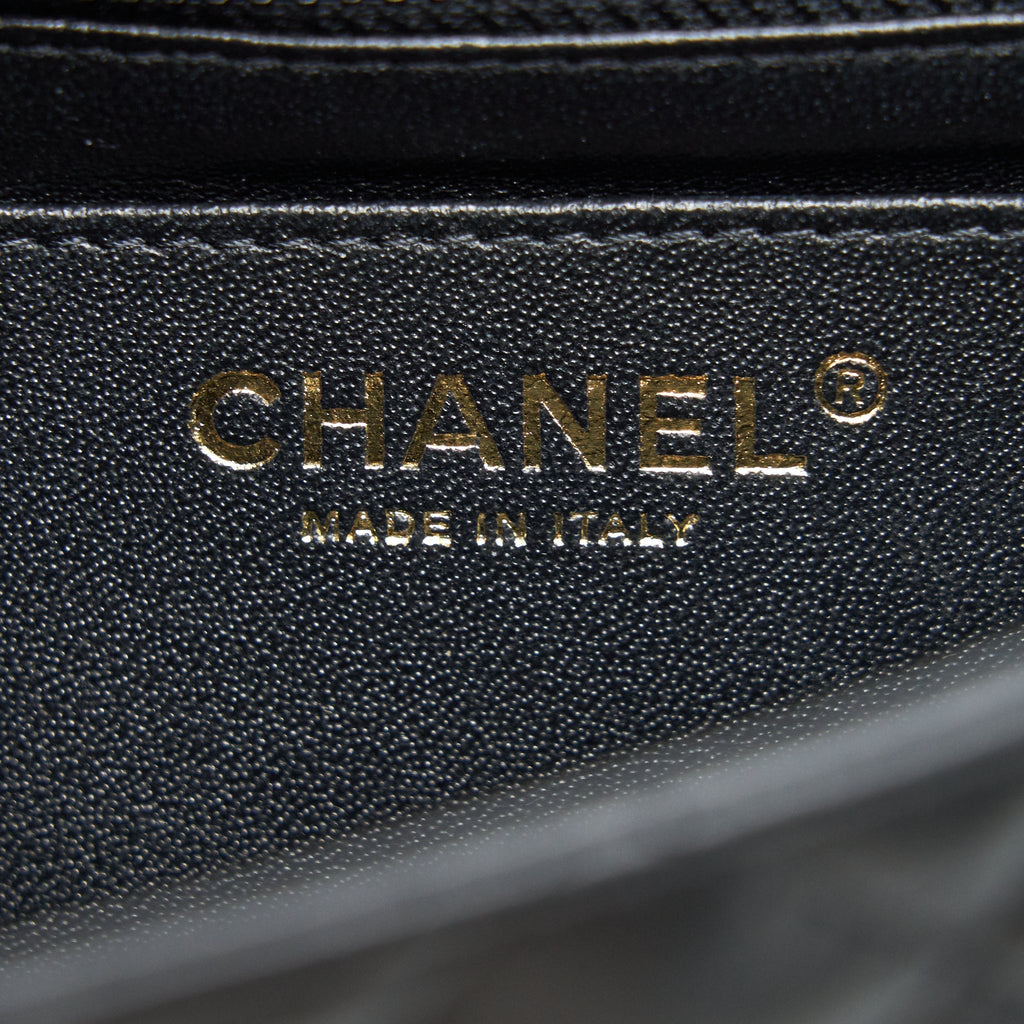 CHANEL MINI SQUARE LAMBSKIN BLACK LGHW SERIAL 29