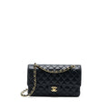 CHANEL MEDIUM CLASSIC DOUBLE FLAP BAG CAVIAR BLACK GHW (MICROCHIP)