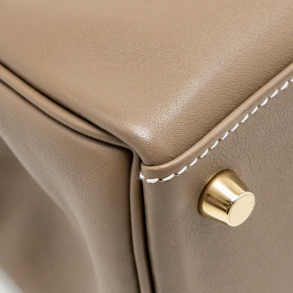 HERMES KELLY 25 SWIFT ETOUPE GHW