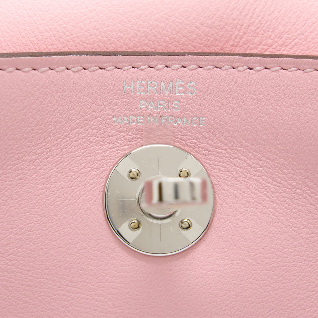 Hermes Mini Lindy Swift 3Q Sakura Pink SHW