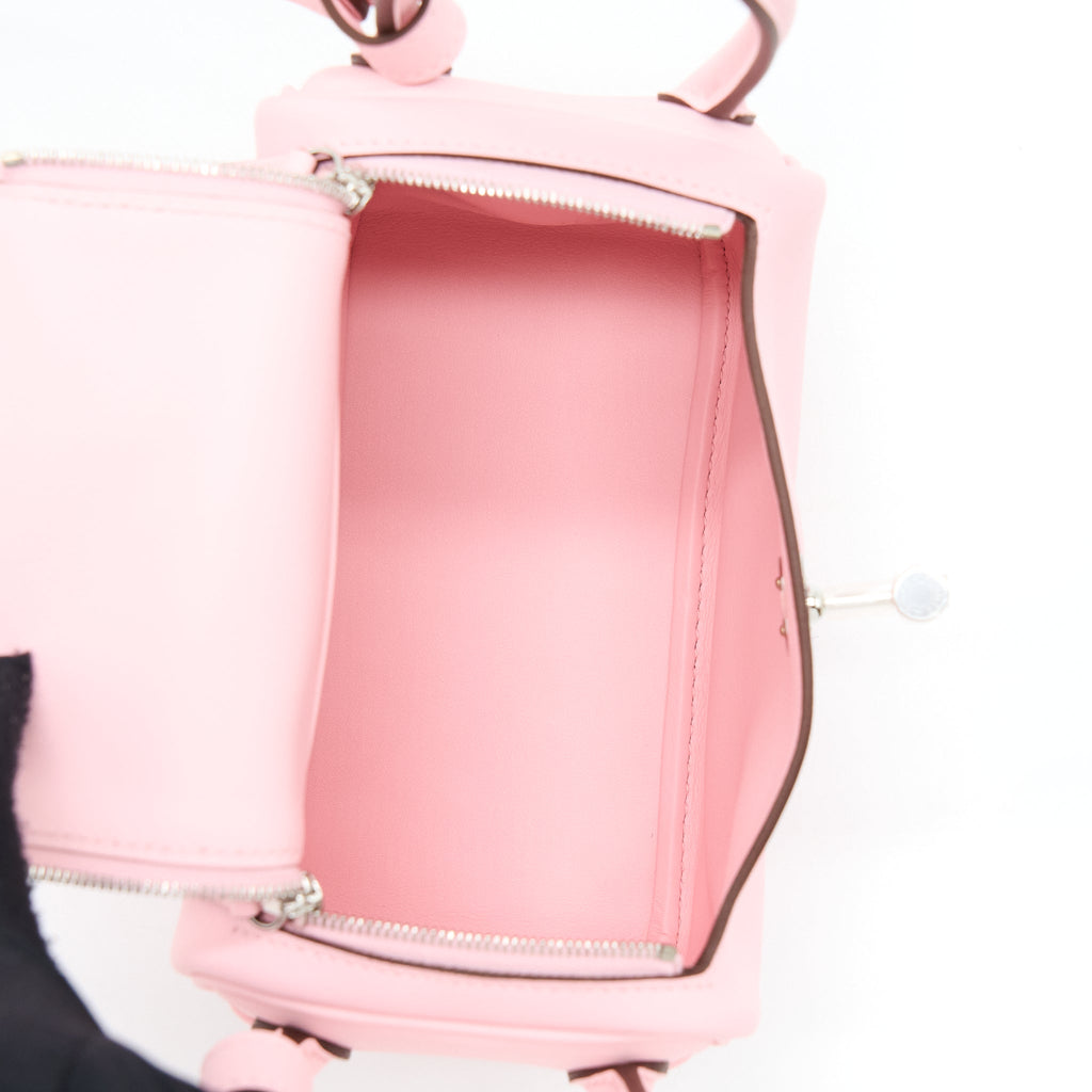 Hermes Mini Lindy Swift 3Q Sakura Pink SHW