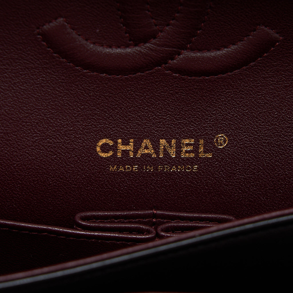 CHANEL MEDIUM CLASSIC DOUBLE FLAP BAG LAMBSKIN BLACK GHW