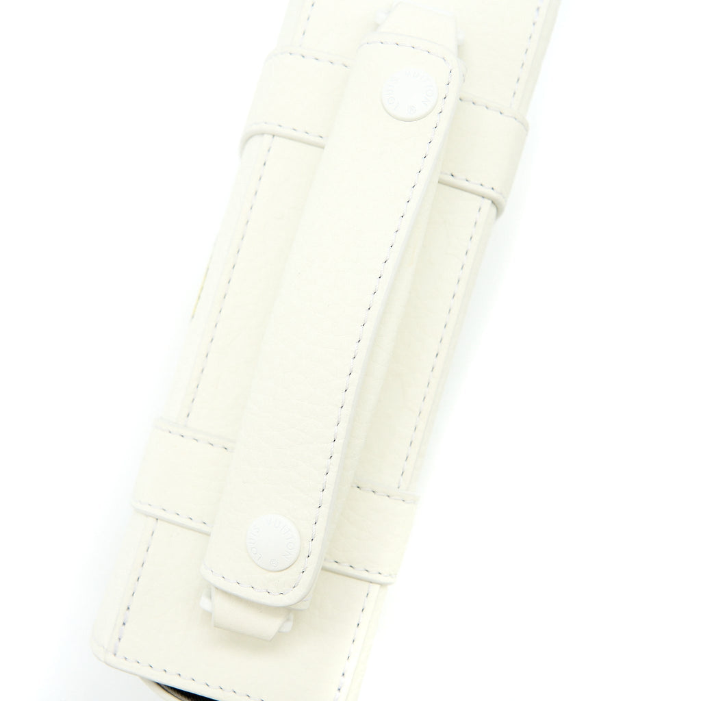 LOUIS VUITTON SCARECROW PRINTED FLAP BAG CALFSKIN WHITE WITH WHITE HARDWARE