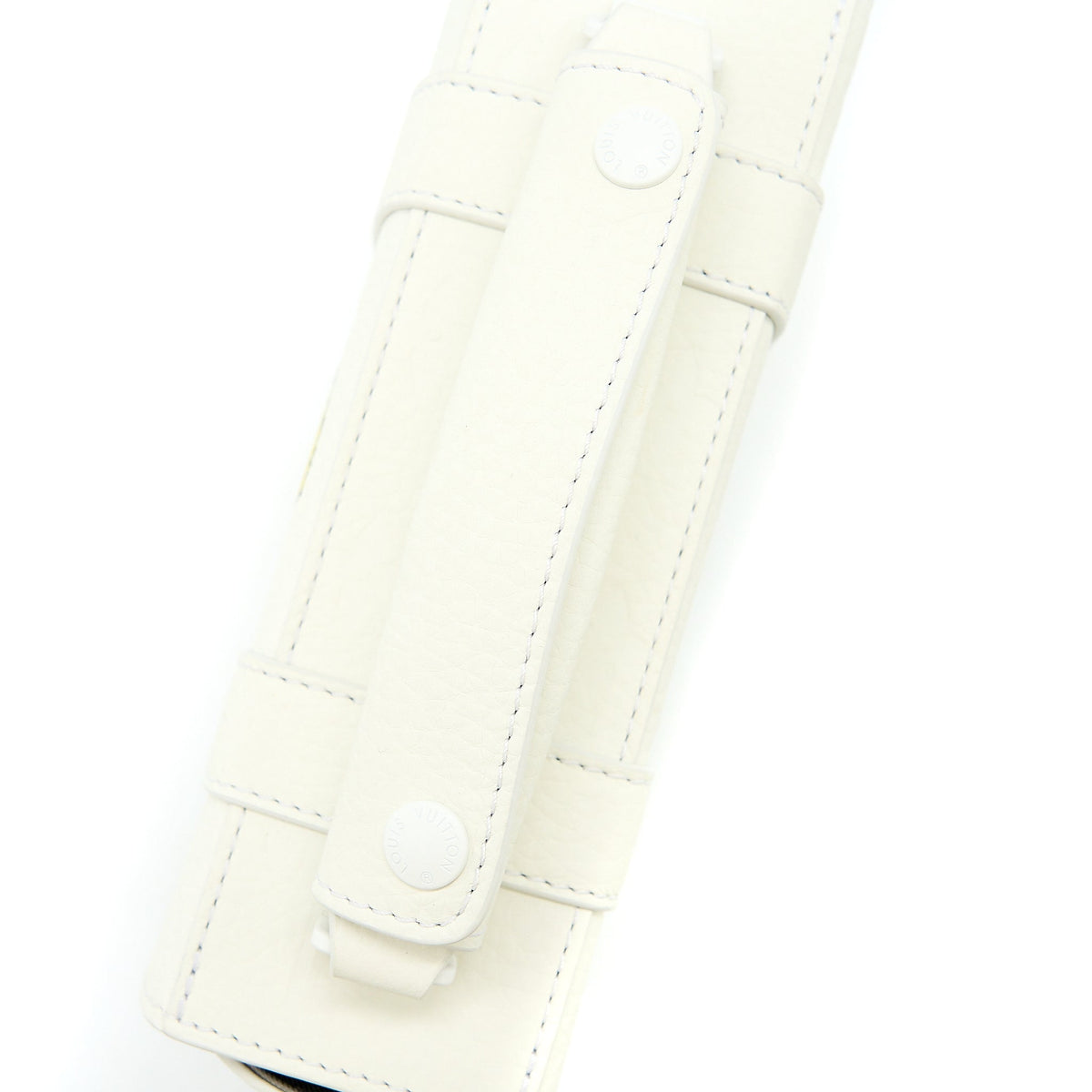 LOUIS VUITTON SCARECROW PRINTED FLAP BAG CALFSKIN WHITE WITH WHITE HARDWARE