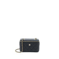 CHANEL 23C LONG VANITY WITH CHAIN CAVIAR BLACK LGHW
