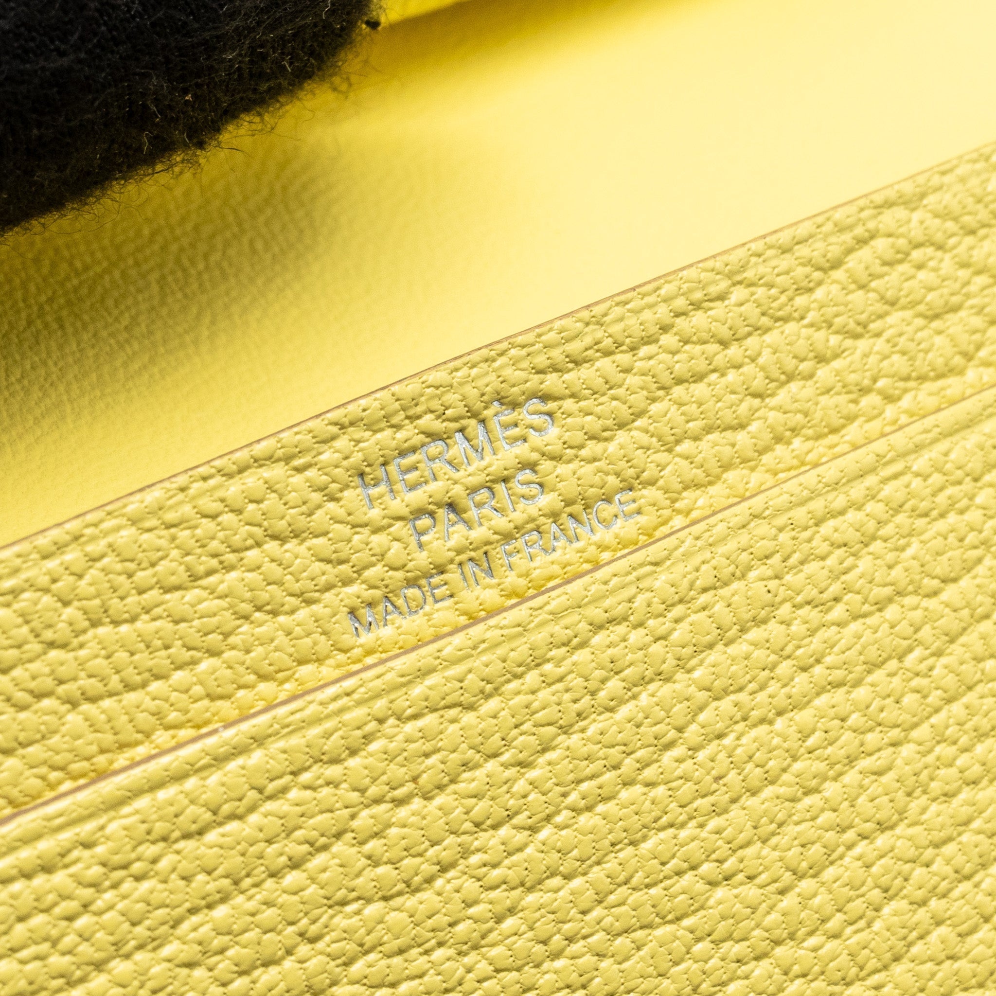 HERMES BEARN COMPACT WALLET CHÈVRE MYSORE JAUNE MILTON SHW
