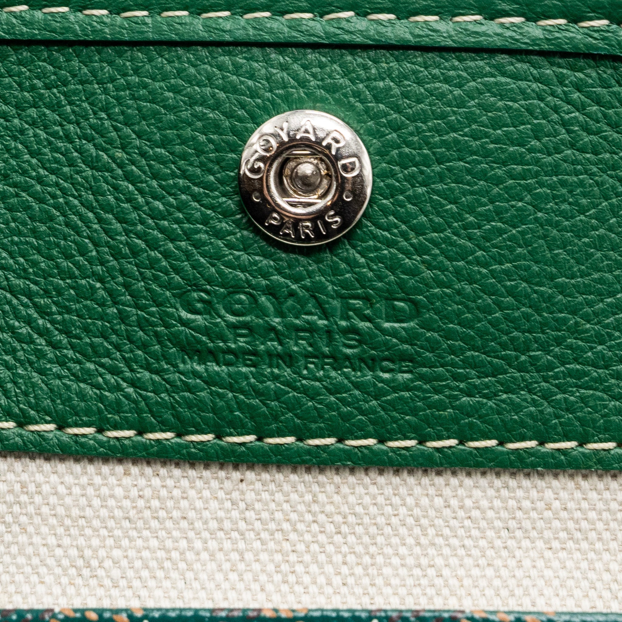 GOYARD ANJOU MINI BAG CANVAS/CALFSKIN GREEN SHW