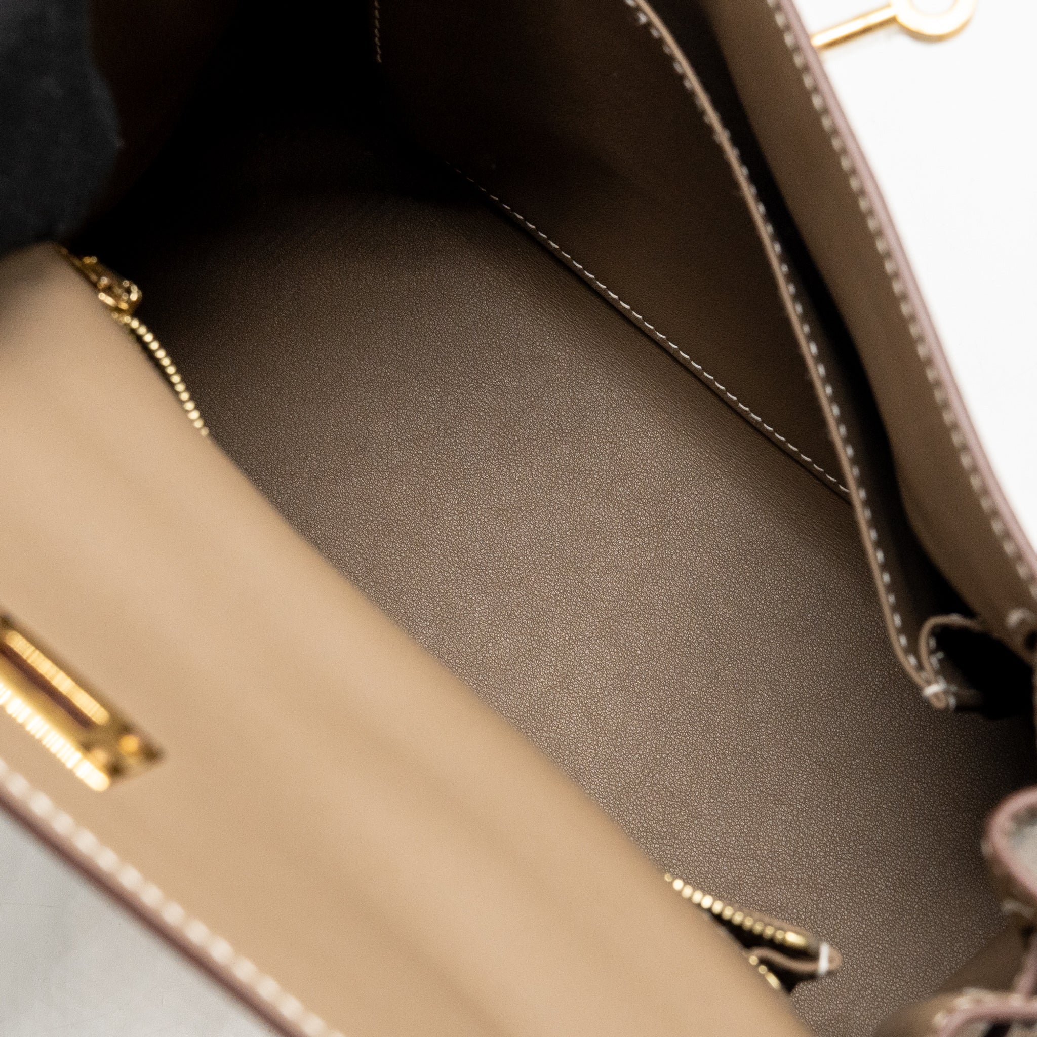HERMES KELLY 25 SWIFT ETOUPE GHW