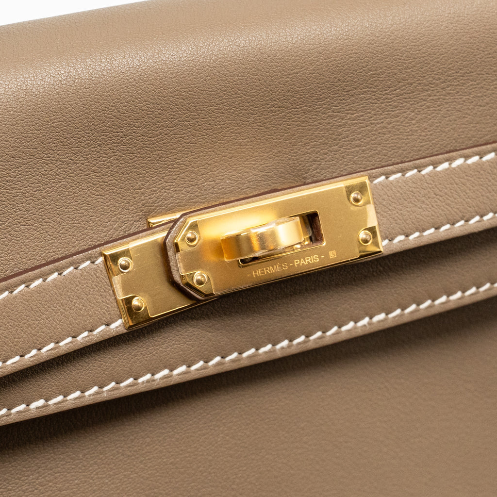HERMES KELLY 25 SWIFT ETOUPE GHW