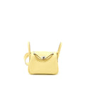 Hermes Mini Lindy Clemence 1Z Jaune Poussin SHW