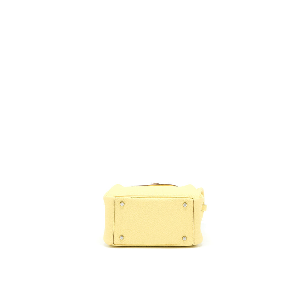 Hermes Mini Lindy Clemence 1Z Jaune Poussin SHW
