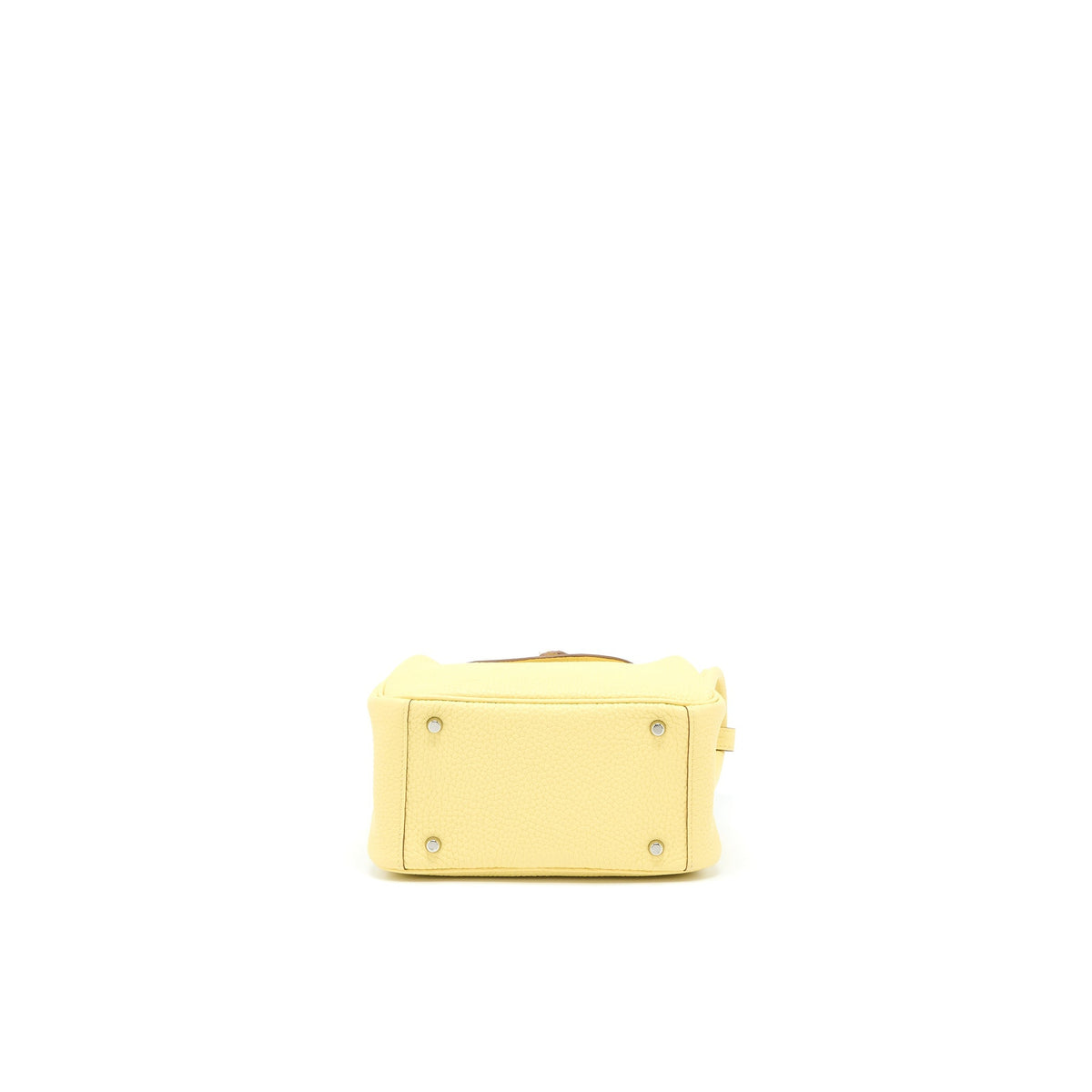 Hermes Mini Lindy Clemence 1Z Jaune Poussin SHW