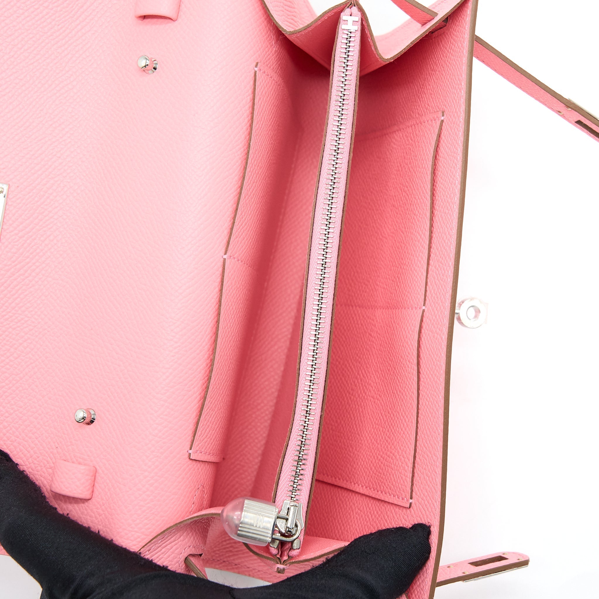 HERMES KELLY TO GO EPSOM 1Q ROSE CONFETTI SHW