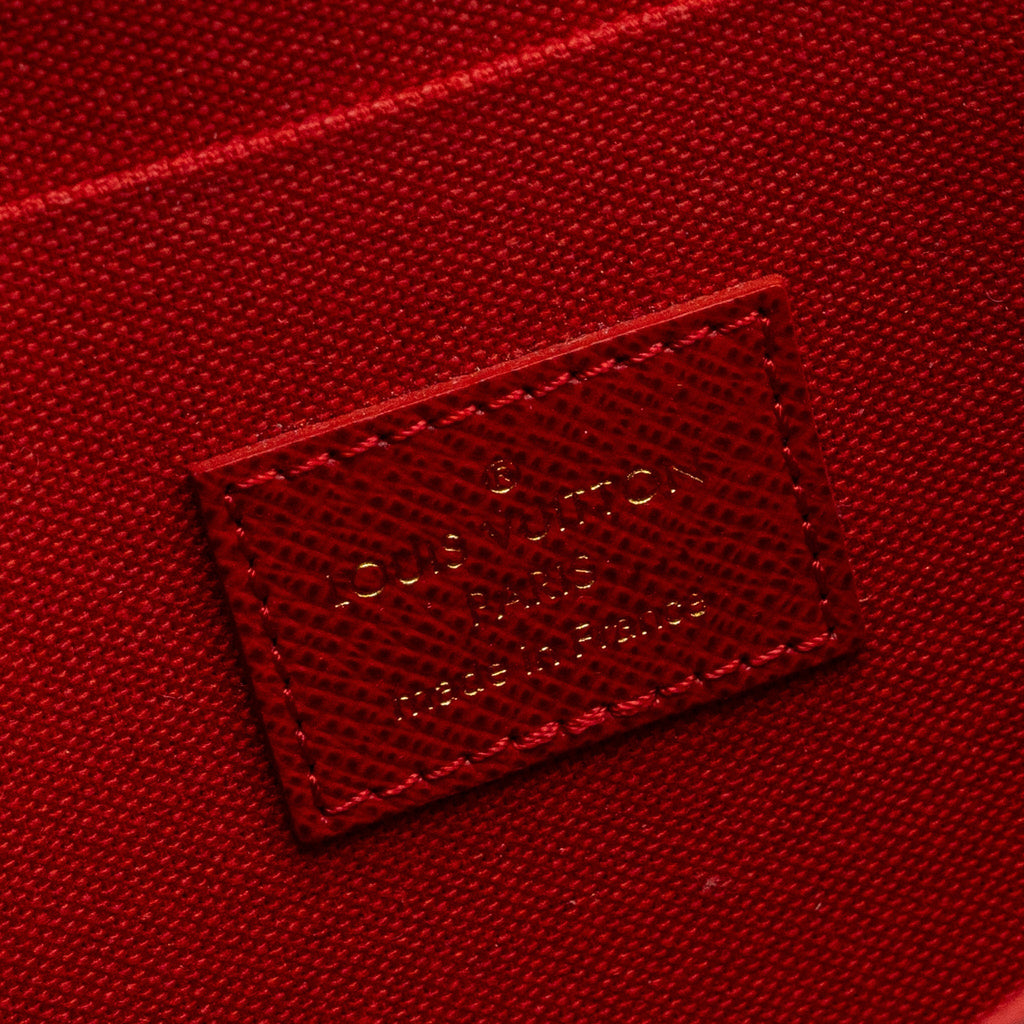 LOUIS VUITTON FELICIE  POCHETTE DAMIER EBENE CANVAS GHW