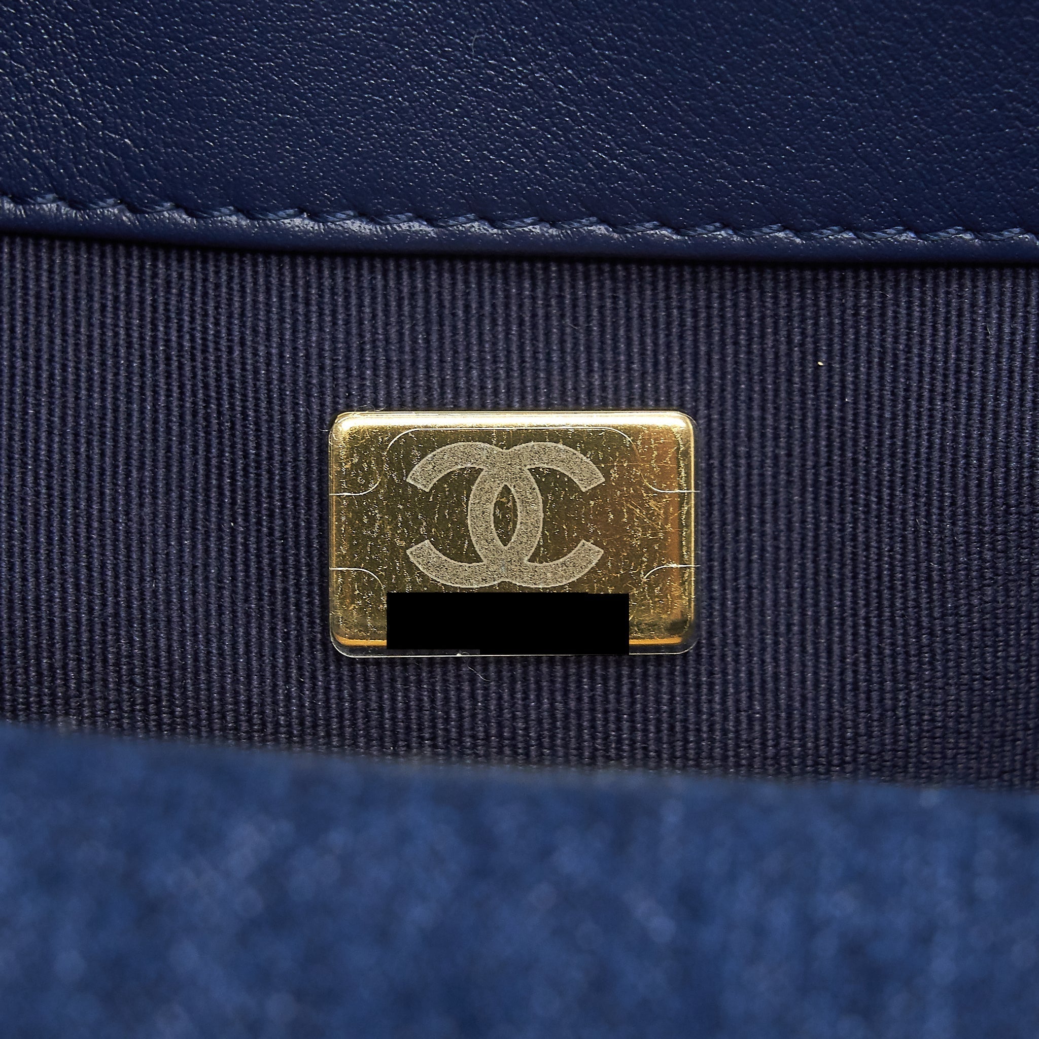 CHANEL 22P DENIM 19 BAG SMALL DARK BLUE