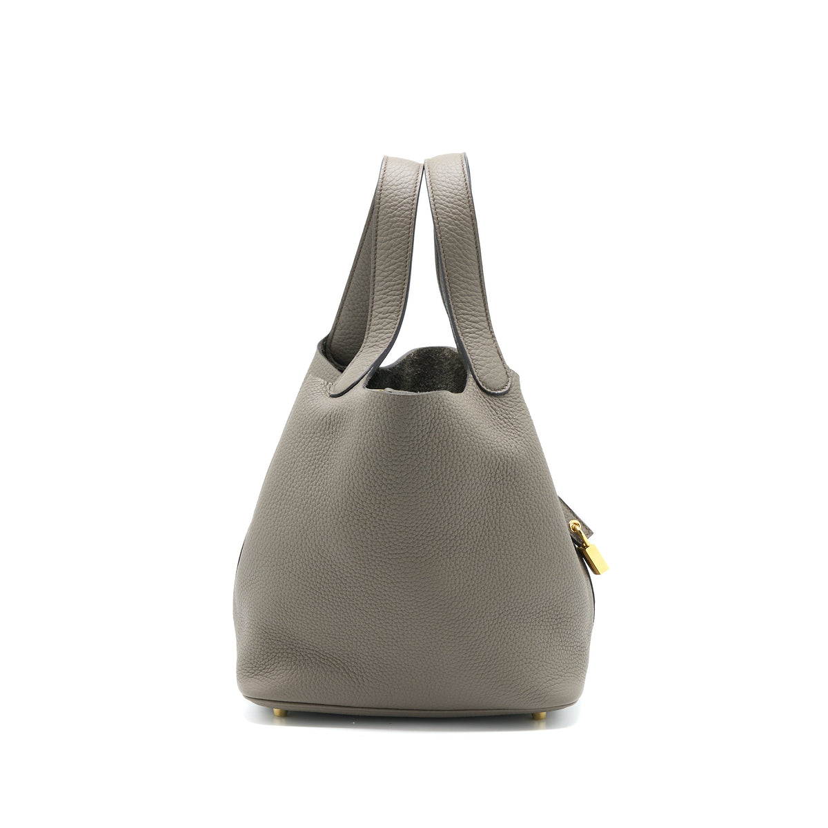 Hermes Picotin 22 Lock Bag Clemence Gris Etain GHW
