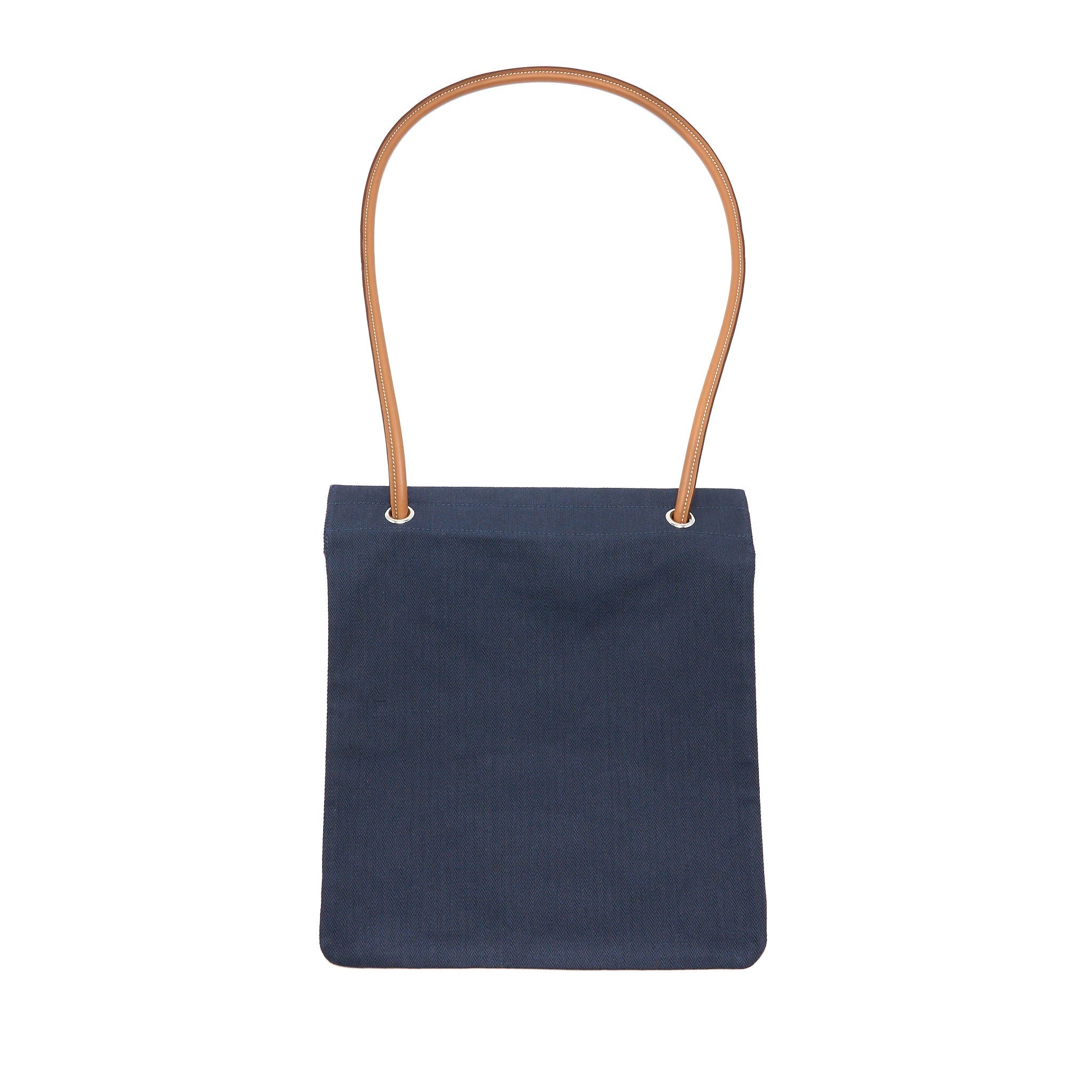 HERMES ALINE GROOMING CANVAS BAG NAVY SHW