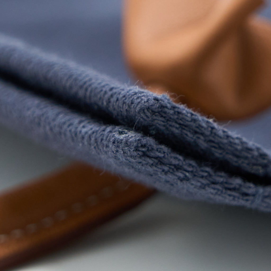 HERMES ALINE GROOMING CANVAS BAG NAVY SHW