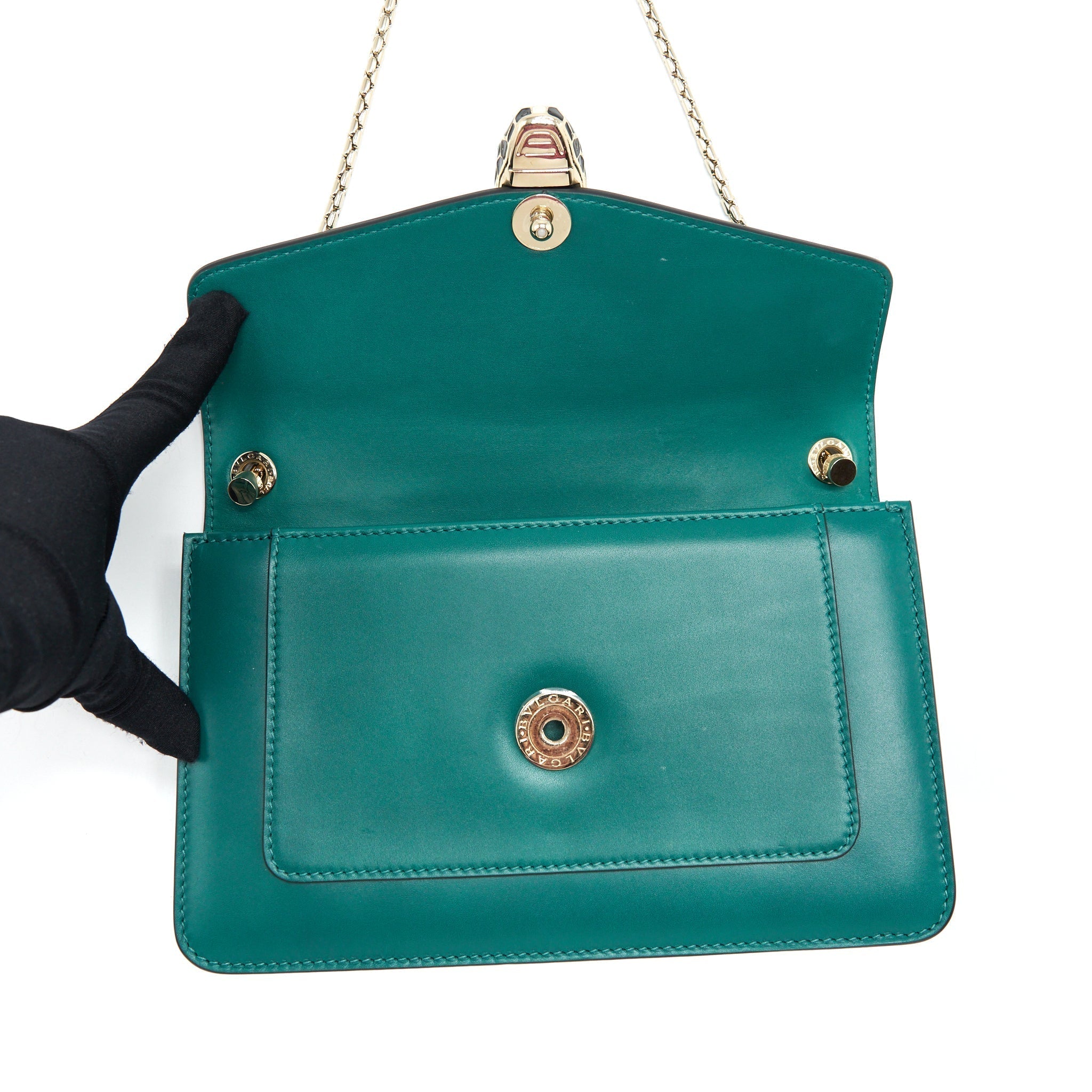 BVLGARI SERPENTI FOREVER BAG CALFSKIN GREEN