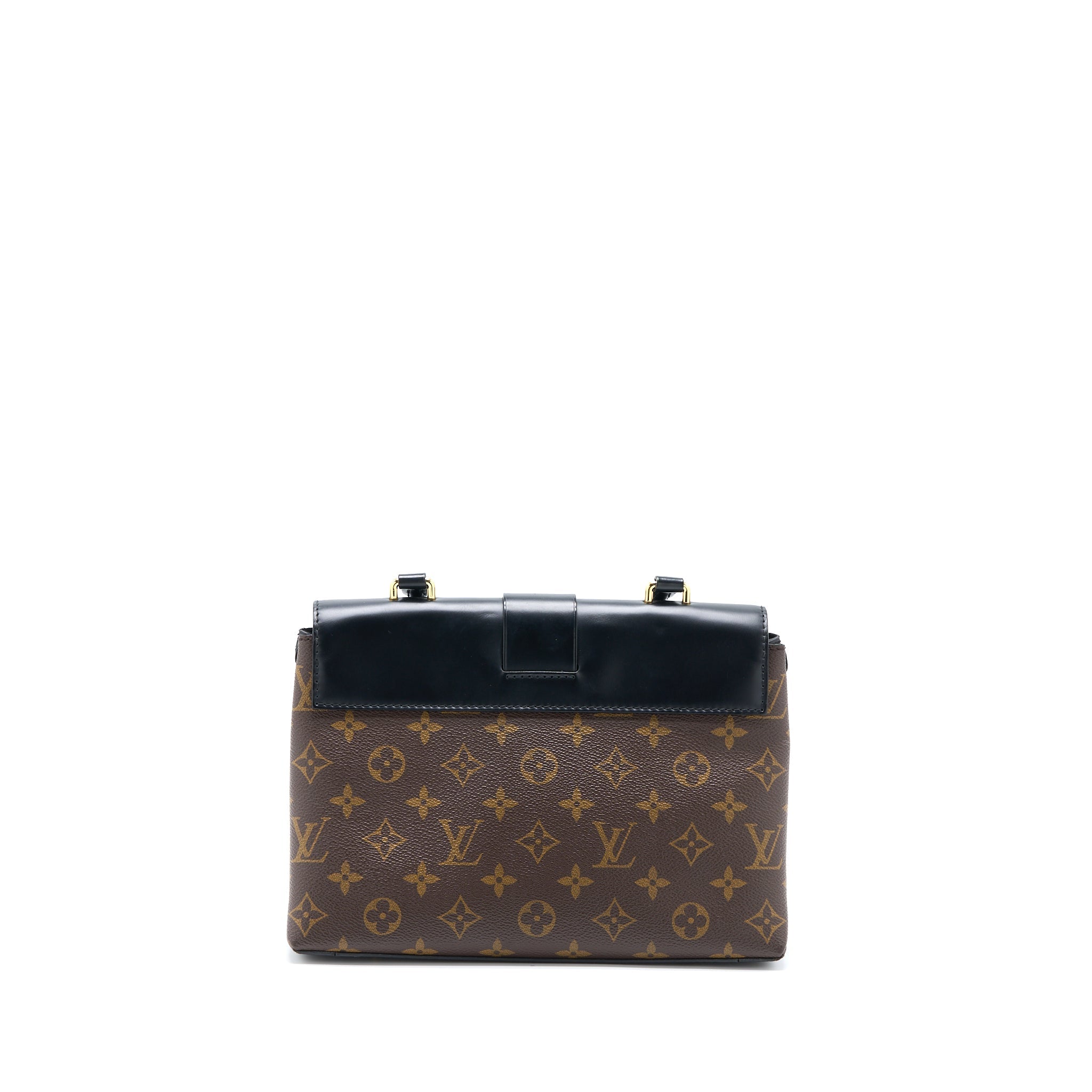 LOUIS VUITTON ONE HANDLE FLAP BAG MM MONOGRAM CANVAS/BLACK GHW
