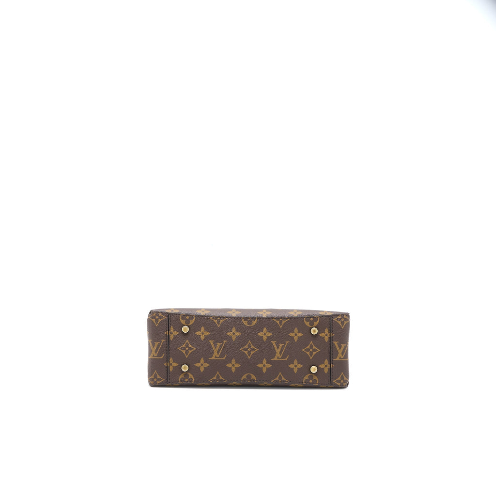 LOUIS VUITTON ONE HANDLE FLAP BAG MM MONOGRAM CANVAS/BLACK GHW