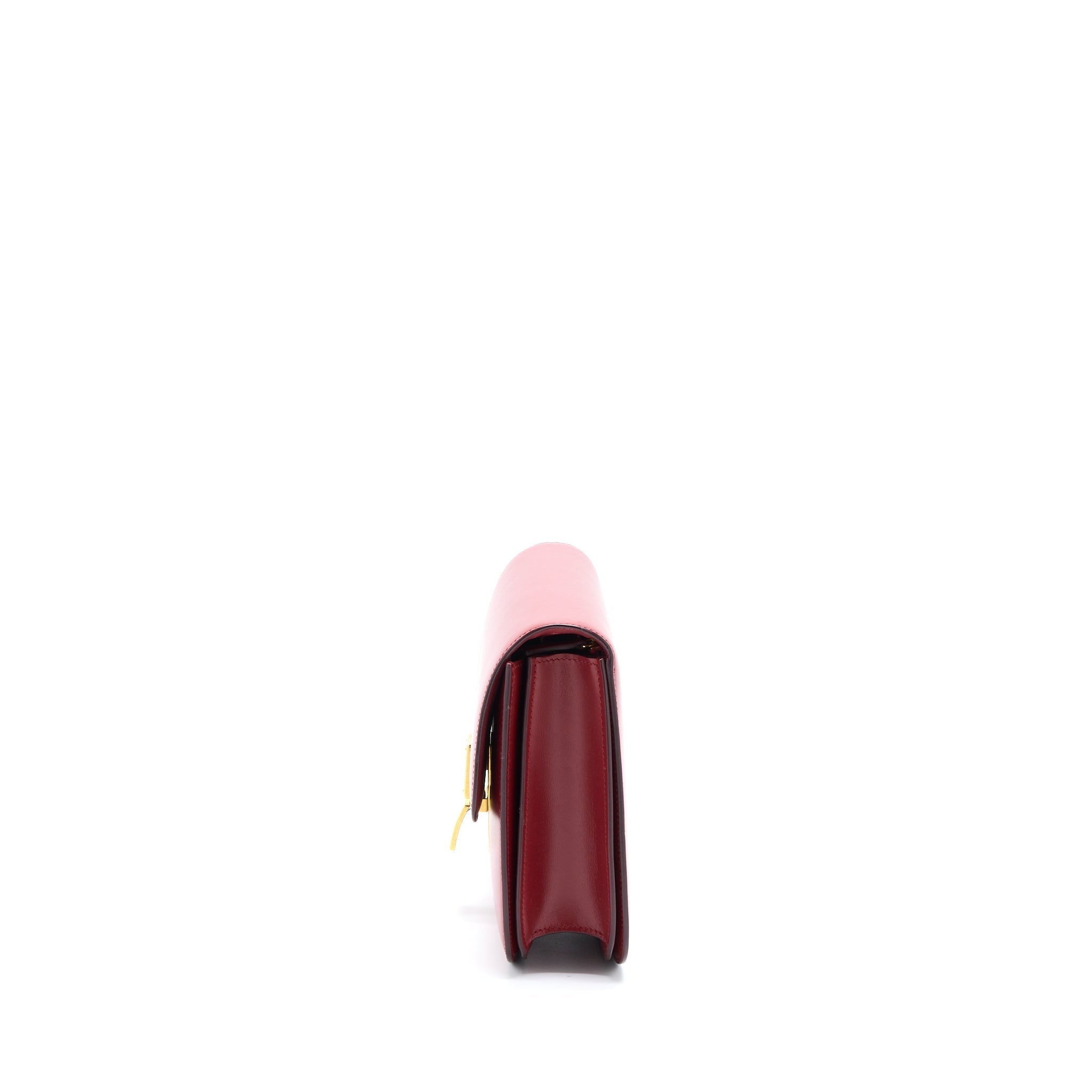 CELINE MEDIUM CLASSIC BOX BAG CALFSKIN RED GHW